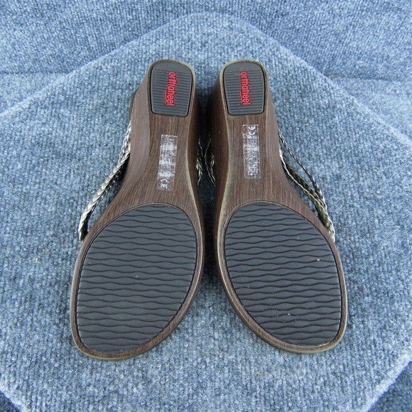 Orthaheel Ramba Women Flip Flop Sandal Shoes‎ Bronze Leather Size 8 Medium - Picture 7 of 9